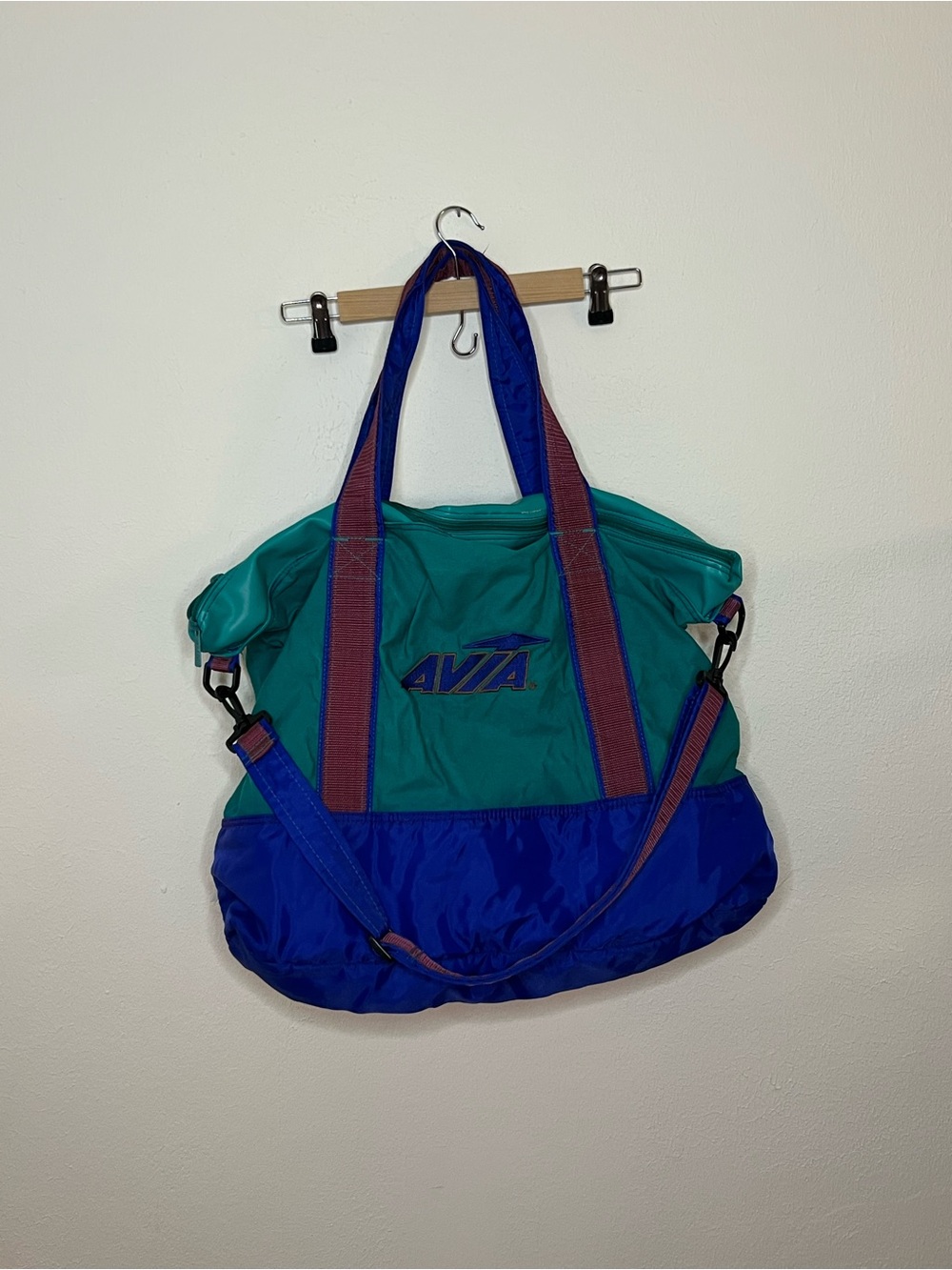 Avia Teal, Royal Blue and Purple Y2K duffle